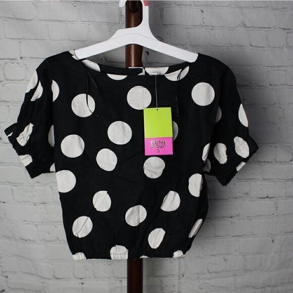 Women's Tabitha Brown x Target Polkadot Top Large - Picture 1 of 6